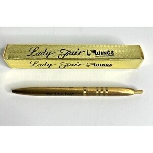 Vtg 60's Personalized Ad Lady Fair by Wings Pen Writes With Perfumed Ink W/ Box